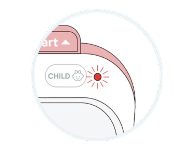 What does the blinking green or blinking red light on the Status